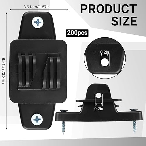 Miniatura 8 de Pushglossy Aisladores de valla de alambre eléctrico, valla de garra eléctrica negra, aisladores de postes de madera, accesorios de cerca, poste de