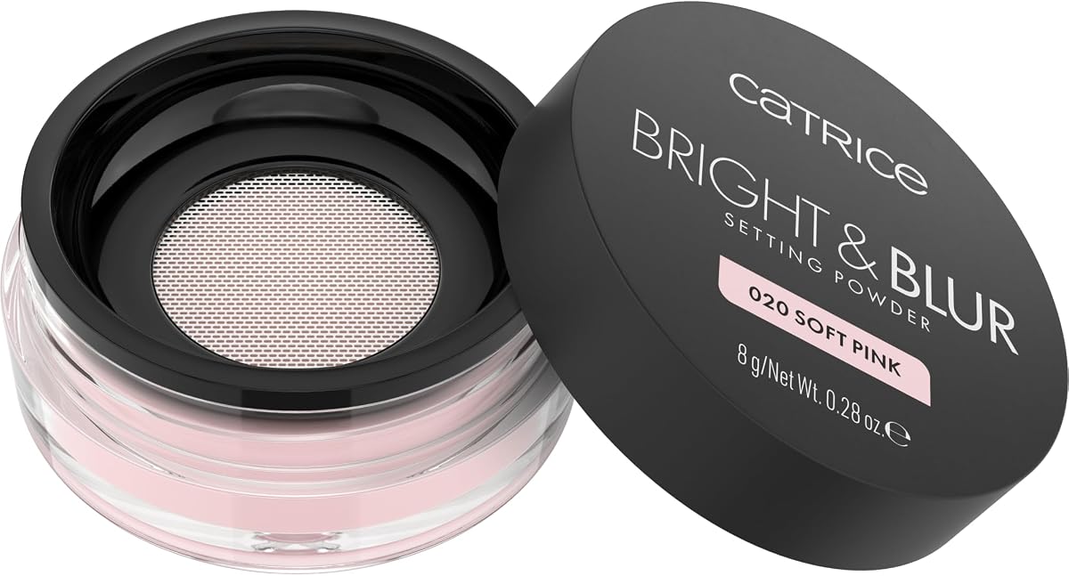 Polvos fijadores sueltos Catrice Bright & Blur (020 | Rosa suave) | Difumina los poros y las imperfecciones, se usa liviano durante todo el día, sin flashback; Sin fragancia, sin talco, vegano y sin crueldad