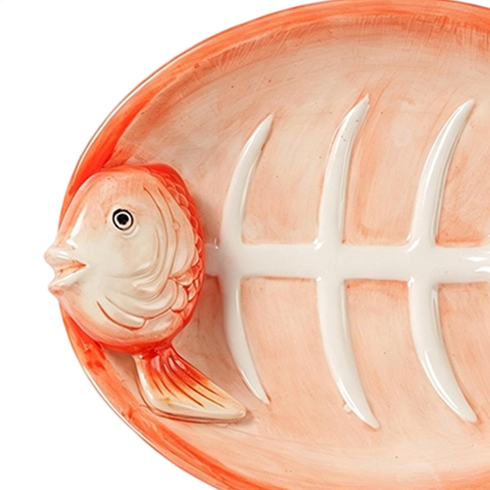 da Sushi Stoviglie in Ceramica Dipinte a Mano a Forma di Pesce | Vassoio da Portata per Dumpling Snack Antipasti Frutta Feste Compleanni Festival Casa Cucina Ristorante Appartamento