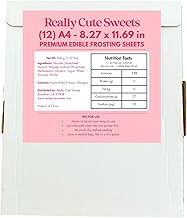 A4 Edible Frosting Sheets for Edible Printers by Really Cute Sweets - 12...