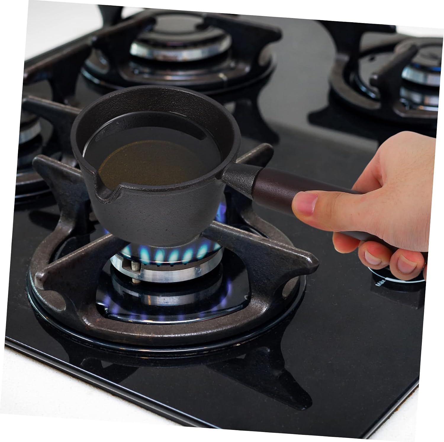 Small Cast Iron Melting Pot with Handle Mini Saucepan for Butter Cheese Oil and More Versatile Kitchen Gadget for Cooking and Baking