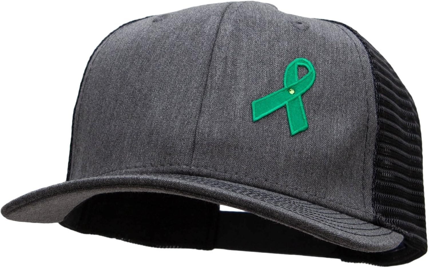 e4Hats.com Green Awareness Symbol 6 Panel Structured Deluxe Trucker Cap