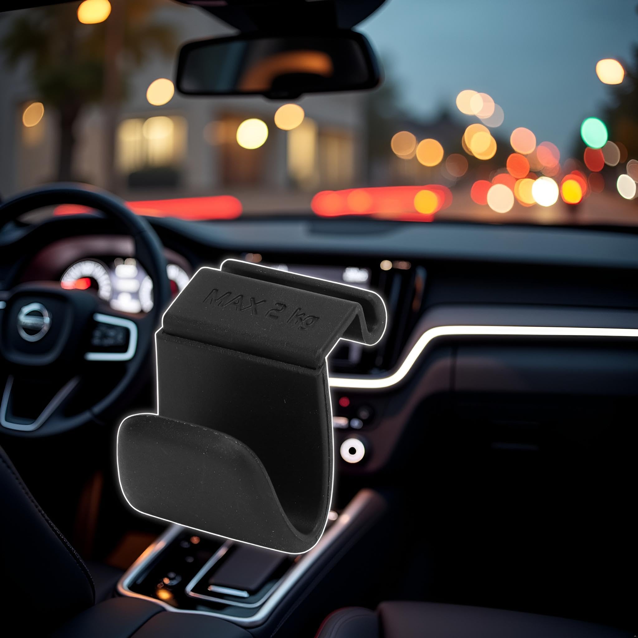 Car Glove Box Hanger Clip, Glove Box Hook ABS Sturdy Construction Passenger Coat Holder Dashboard Buckle Clip 31477918 For XC40 2019 To 2020 - View #8