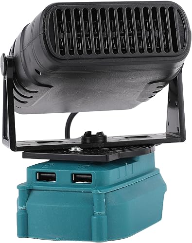 Miniatura 7 de Hyuduo Calentador de espacio de temperatura constante, portátil con puertos USB duales y 2 ajustes de temperatura, funciona con batería de 200 W