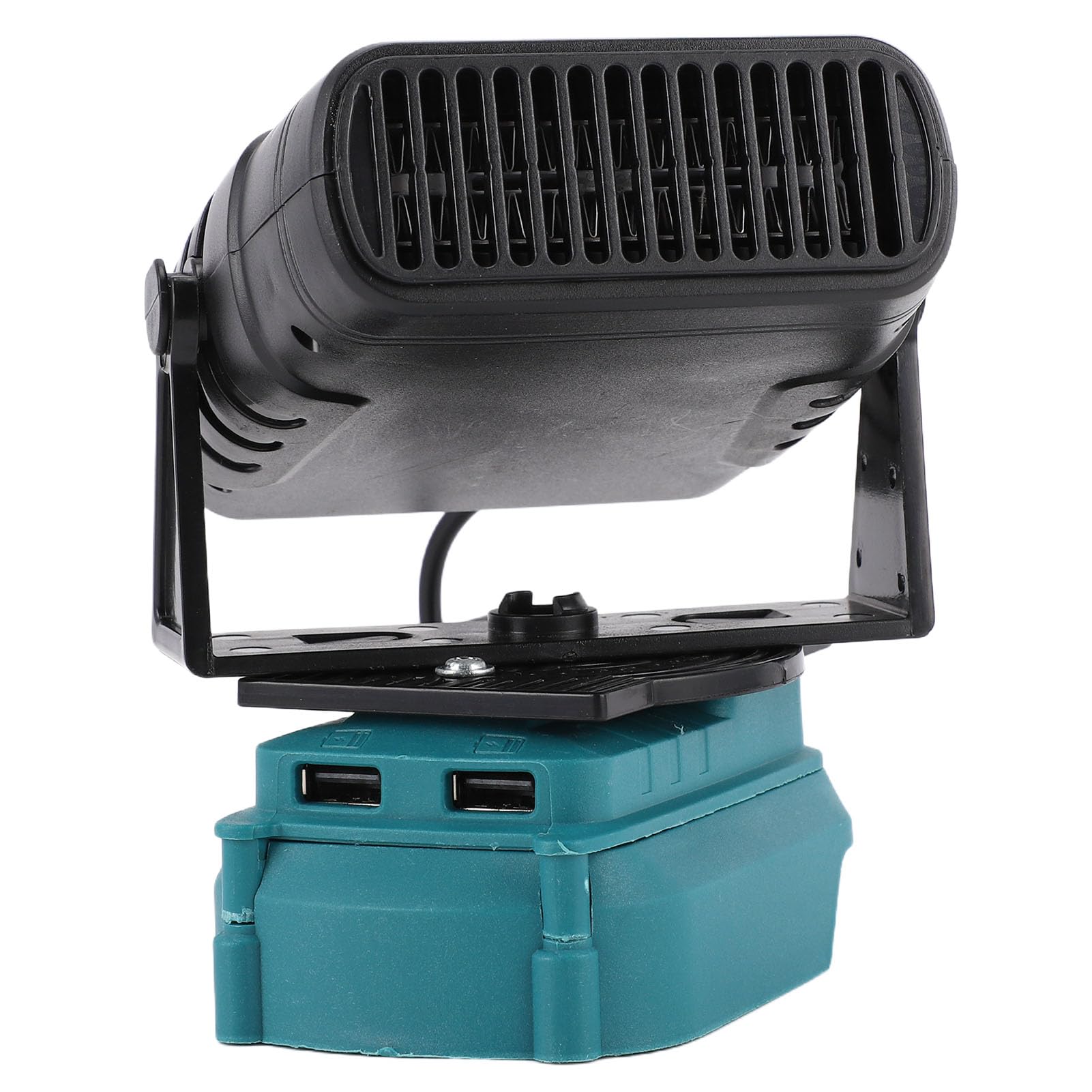 Asixxsix Riscaldatore per Auto, Riscaldatore Elettrico Alimentato a Batteria d a 200 W e Sbrinatore Portatile con 2 Impostazioni di Temperatura e 2 Uscite USB, Piccolo Riscaldatore per