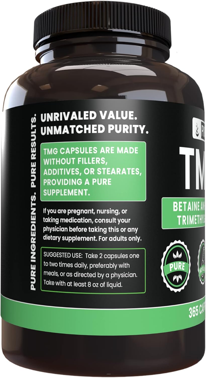 Pure Original Ingredients TMG (365 Capsules) No Magnesium Or Rice Fillers, Always Pure, Lab Verified