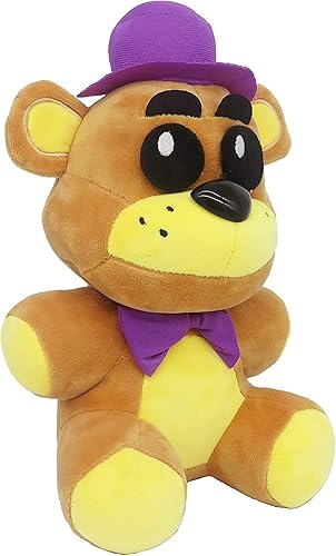 Miniatura 6 de Golden Freddy - Sombrero morado de 7 pulgadas (en stock de EE. UU.) Juguete de peluche de Fazbear dorado, figura coleccionable, figura coleccionable