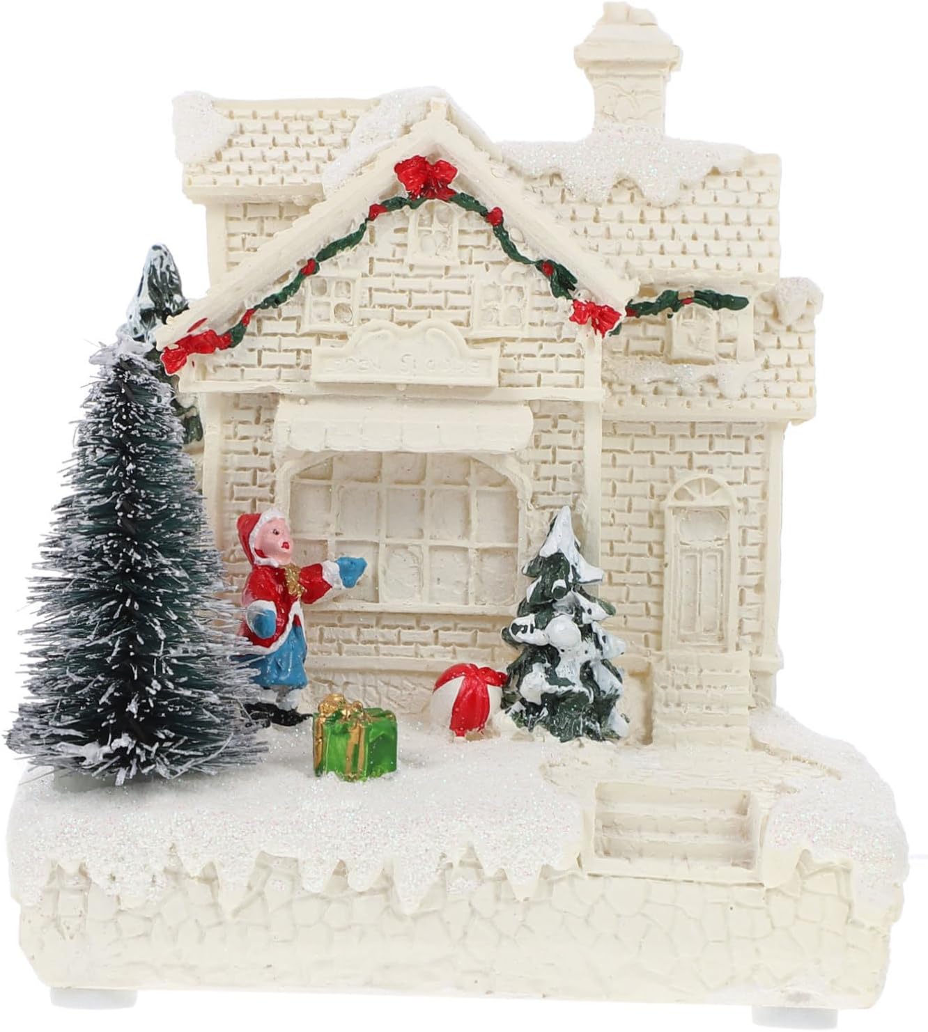 Mini Christmas Ornament Glowing Little House Decor for Xmas House Decor