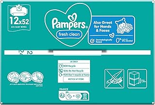 Pampers Fresh & Clean Islak Bebek Mendili (12 paket = 624 Islak Mendil)