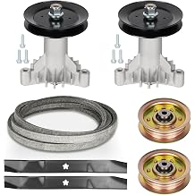 42 Inch Deck 130794 Spindle Rebuild Kit for Craftsman LT1000 LT2000 DLT3000 DYT4000, with 2 Spindles Assembly 532130794, 2 Idlers 173437, 2 Blades 134149, 1 Belt 144959