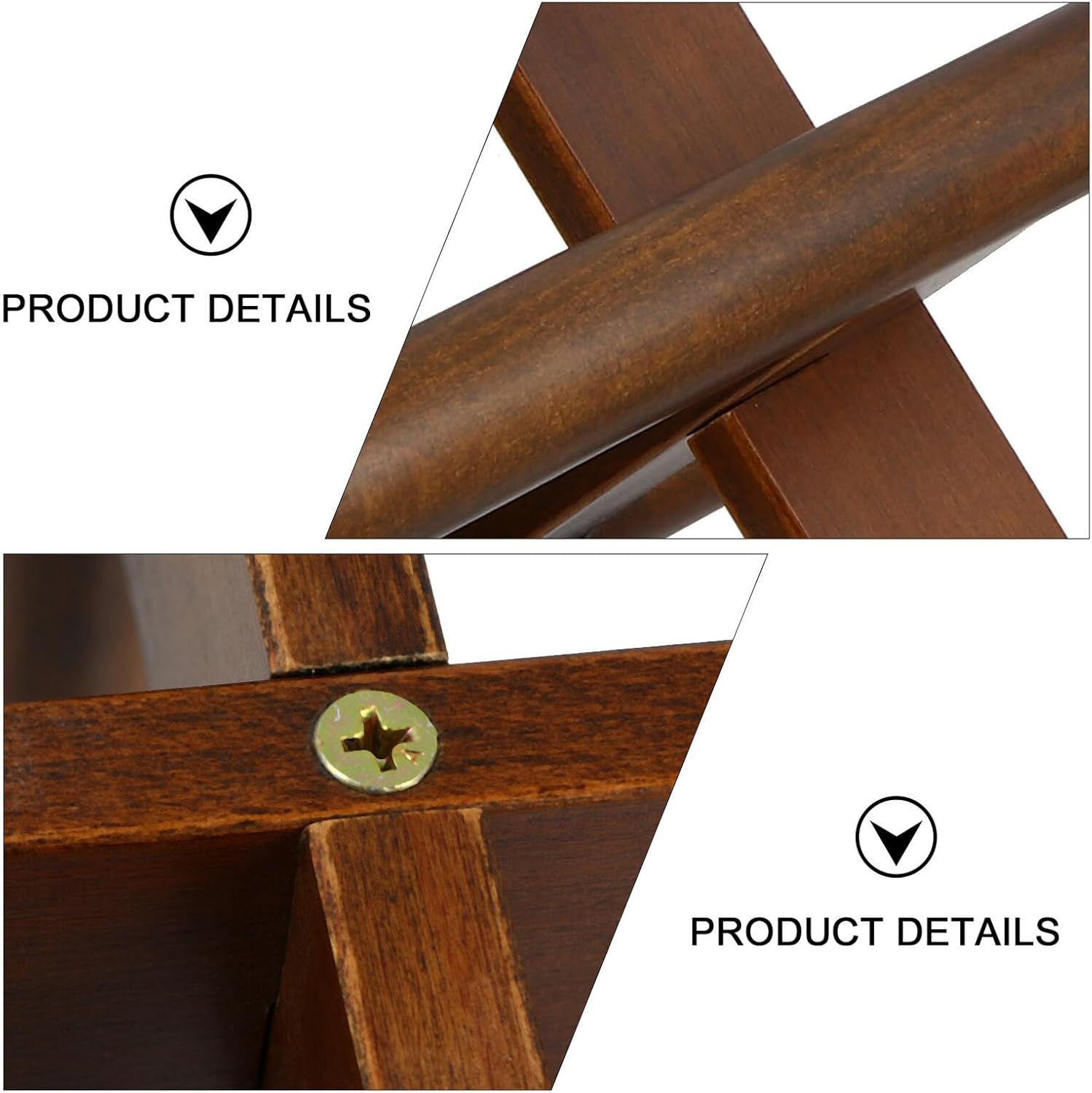 Luxshiny Plant Stand Decorative Flower Pot Holder Rustic Indoor Outdoor Potted Plant Rack for Home Office Balcony Small Walnut Finish