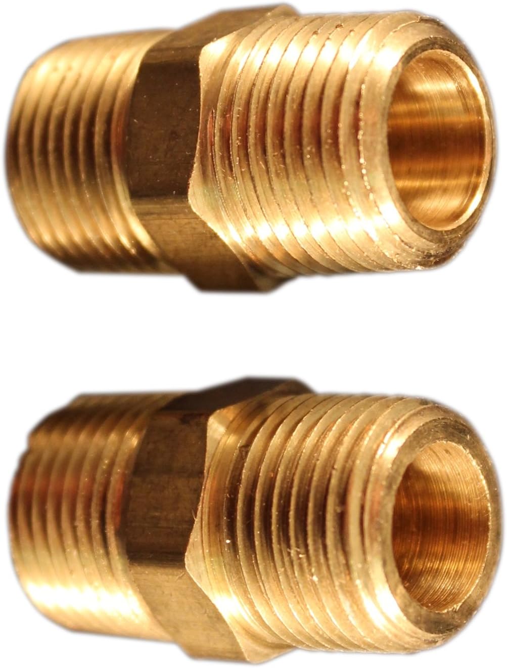 Milton 3/8in. NPT x 3/8in. NPT Male Hex Nipple, Model# S-647