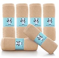 Vista 12 de HIPHOP PANDA Toallitas para bebé, rayón hecho de bambú - 2 capas ultra suaves y absorbentes, toallita facial de baño para recién nacidos - toallitas