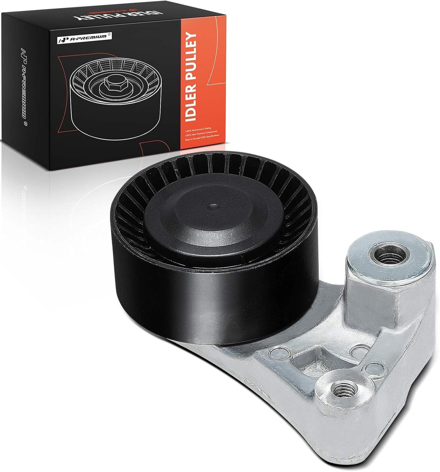 A-Premium Belt Idler Pulley Compatible with Porsche Cayenne 2008-2018, Panamera 2010-2016