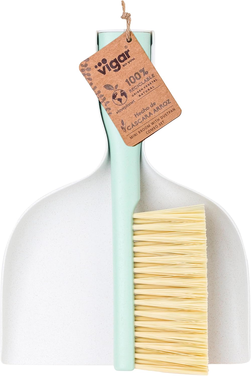 Vigar Hand Sweeping Set, Brush and Dustpan, Zeroline, in Grey