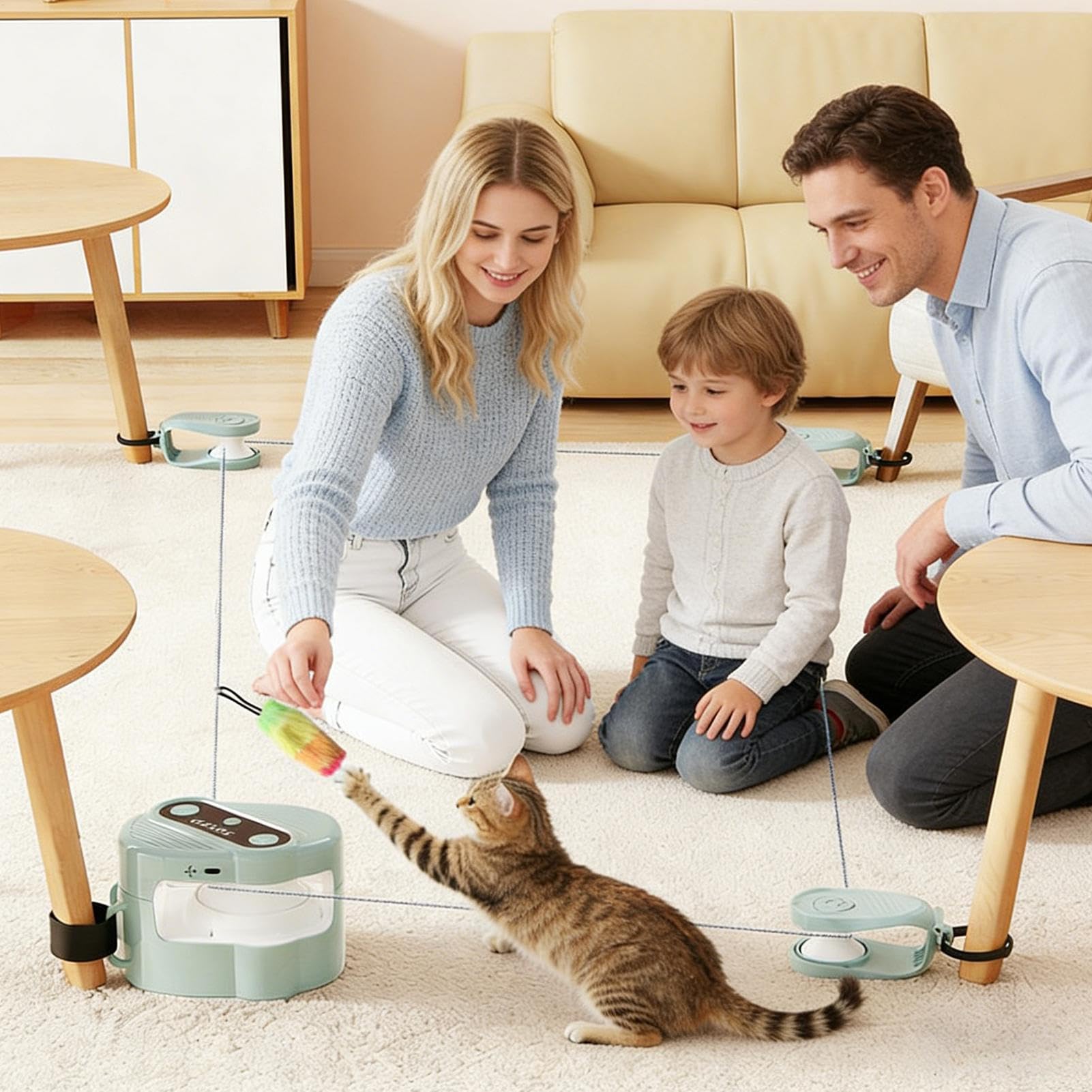 Juguete Eléctrico para Gatos Ratón Automático Con Actividades De Cinta De | Ejercitador Móvil Con Velocidad Ajustable Para Mascotas Para Apartamento Esquina Juego Tiempo