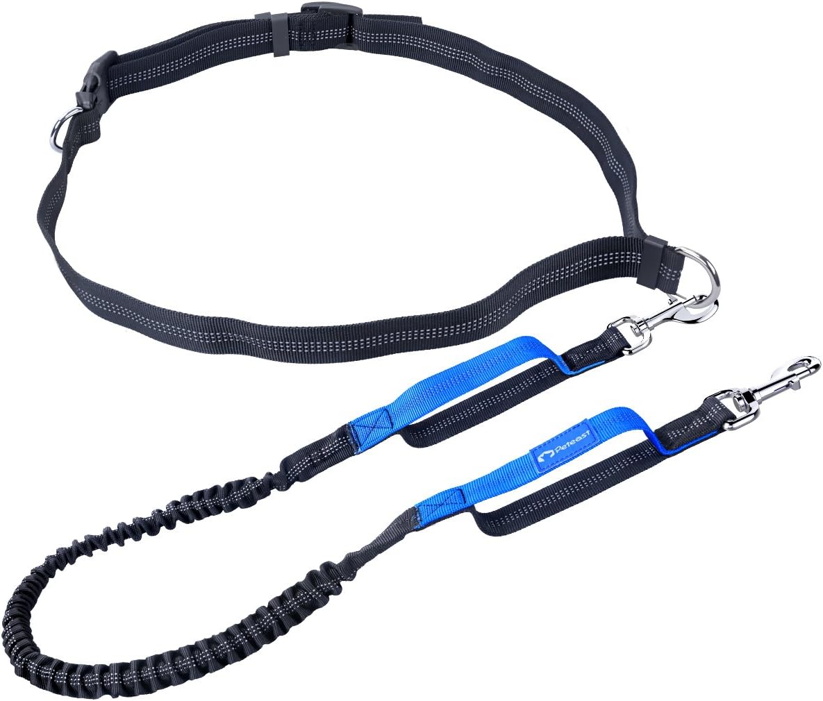 Peteast Retractable Dog Leash, 360° Tangle-Free, Heavy Duty with Waste Bag Dispenser, 16 ft Strong Reflective Nylon Tape, Comfortable…