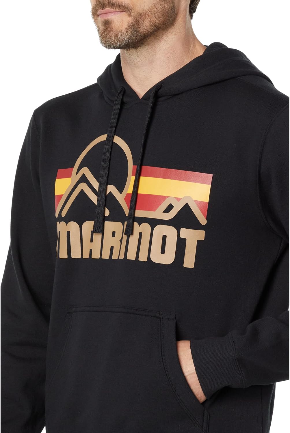 MARMOT Men's Coastal Hoody - Hooded Sweatshirt with Screen Printed Graphic, Jersey Lined Hood and Kangaroo Pocket