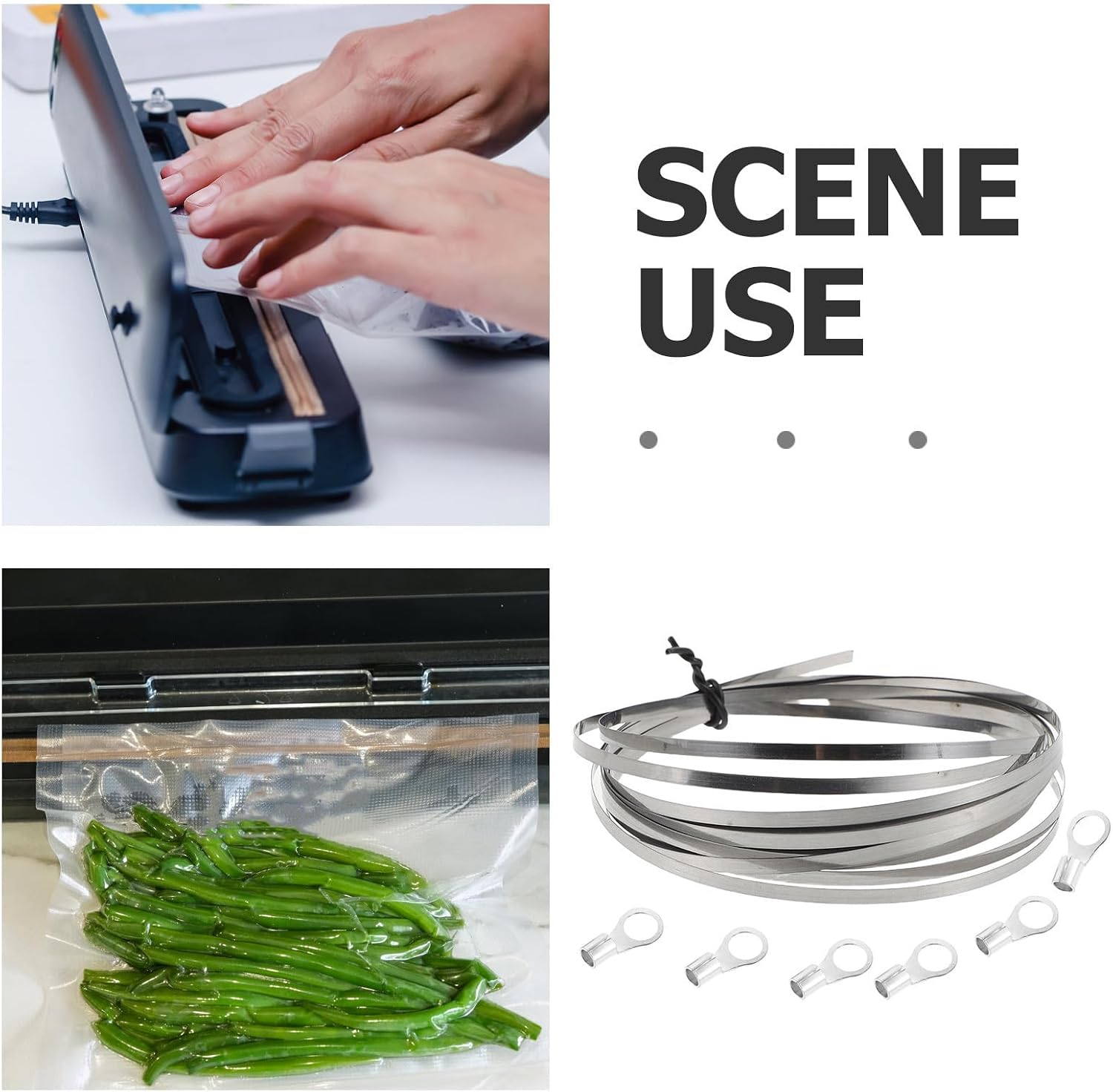 Zerodeko Heating Elements Replacement Strips for Flat Vacuum Bag Sealer Machines, Nickel Chromium Material with Efficient Heat Transfer and Leak-proof Design for Home Use