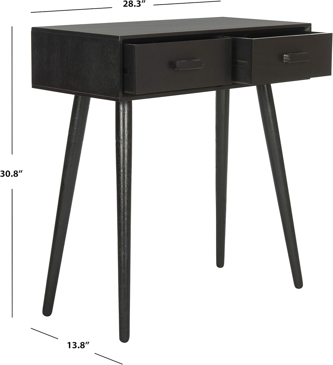Safavieh Home Dean Mid-Century Modern Black 2-drawer Console