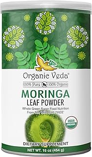 Organic Moringa Leaf Powder (Moringa Oleifera), FREEZE DRIED-(High tech drying process that avoid loss of nutritional benefits), 1lb "100% Certified Organic" by "USDA" and "European Union Organic