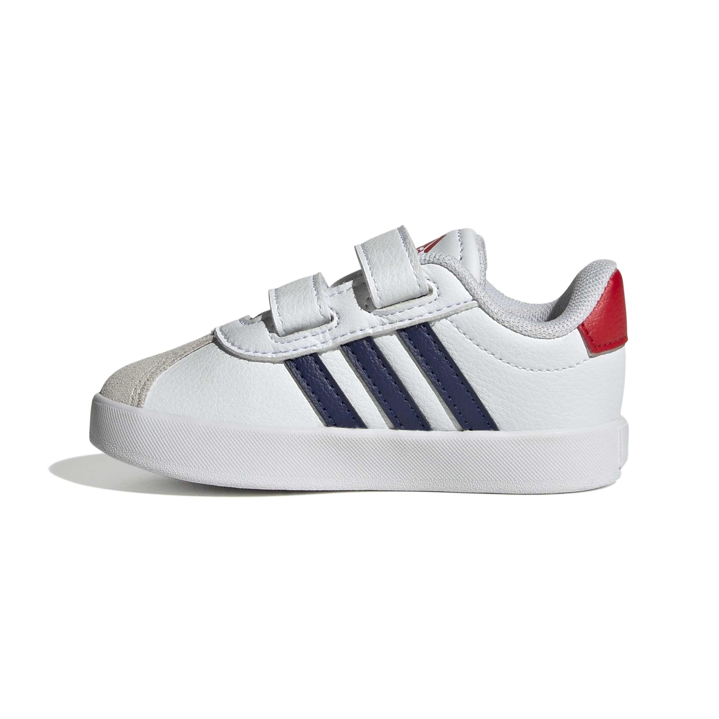 adidas Boys Vl Court 3.0 Slip On Sneakers Shoes Casual - Pink, White