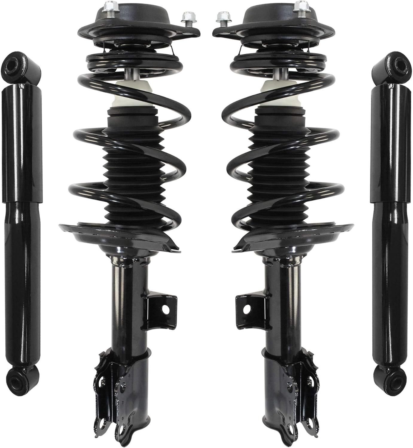 UNITY AUTOMOTIVE 4-11137-259180-001 Front and Rear Replacement Complete Strut Assembly Shock Kit Fits 2011-2016 Hyundai Elantra Sedan