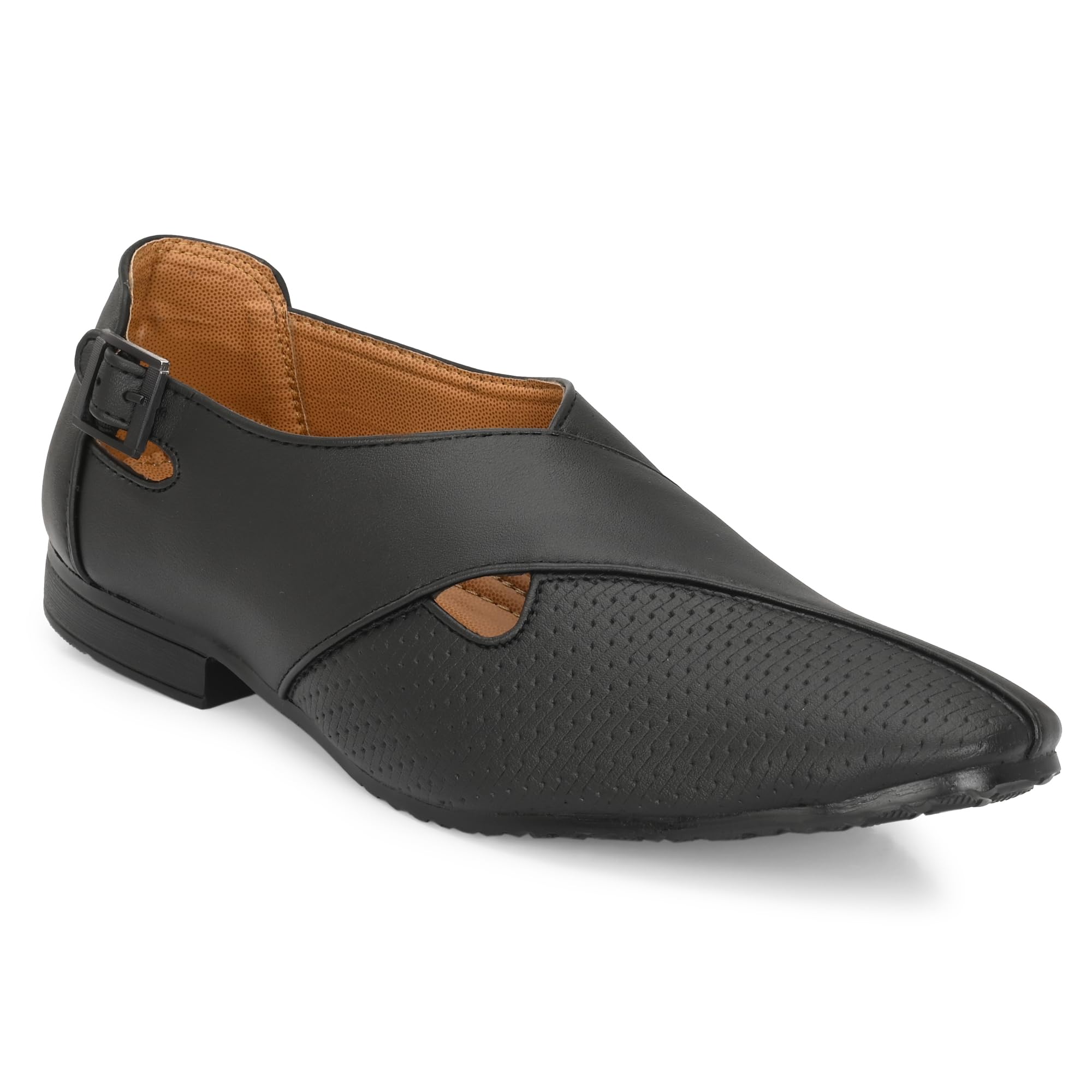 Stylelure Ethnic Premium Leather Black Formal Peshawari Sandals|Summer|Trendy Slip-On Outdoors for Men (Black)-6 (B0CC55MTX2) Amazon Price History, Amazon Price Tracker