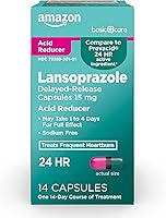 Vista 11 de Yaxa Basic Care Cápsulas de liberación retardada de lansoprazol, 15 mg, inhibidor de la bomba de protones, reductor de ácido, medicamento