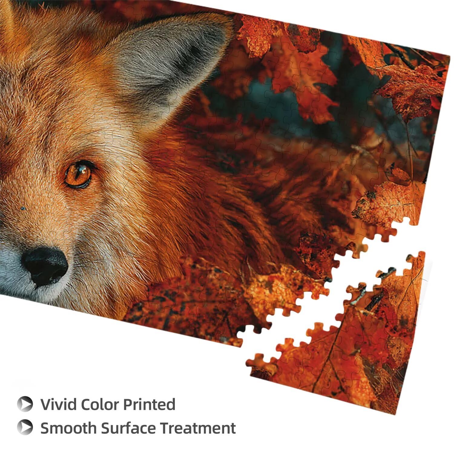 Puzzle de Madera para Adultos 900 Piezas - Zorro, Obra de Arte de Juego de Rompecabezas para Adultos, Puzzle de Impresión de Alta Definición Multicolor, Pasatiempo Creativo Regalo b-367