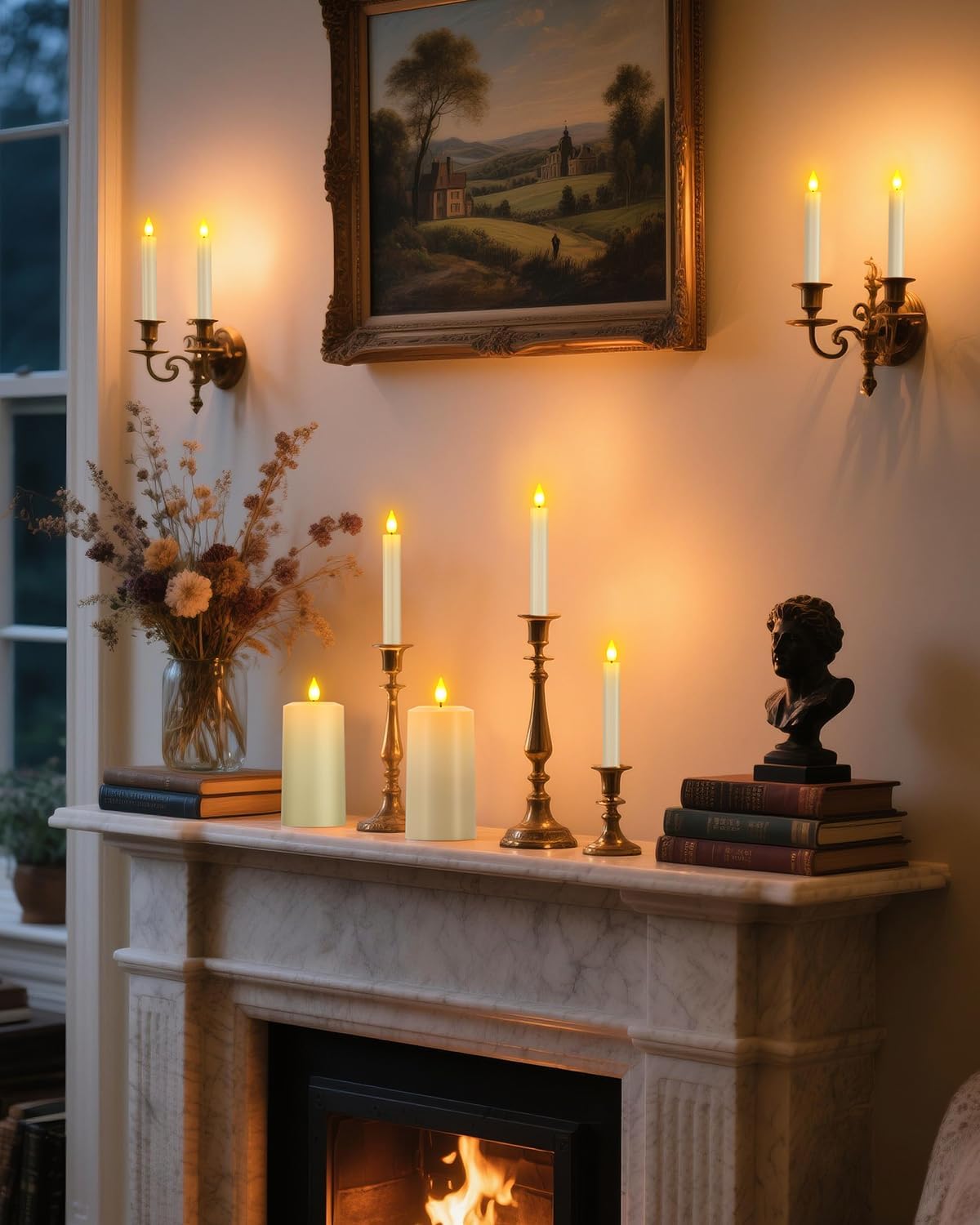 Yme Flameless Rechargeable Taper Candles with Remote & Charging Base, 10pcs 6.7" Battery Operated LED Electric Tapered Candles Flickering with Timer for Windowsill Wedding Christmas Home Decor - Image 9