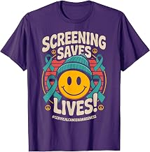 Screening Saves Lives - Ribbon Cervical Cancer Awareness T-Shirt