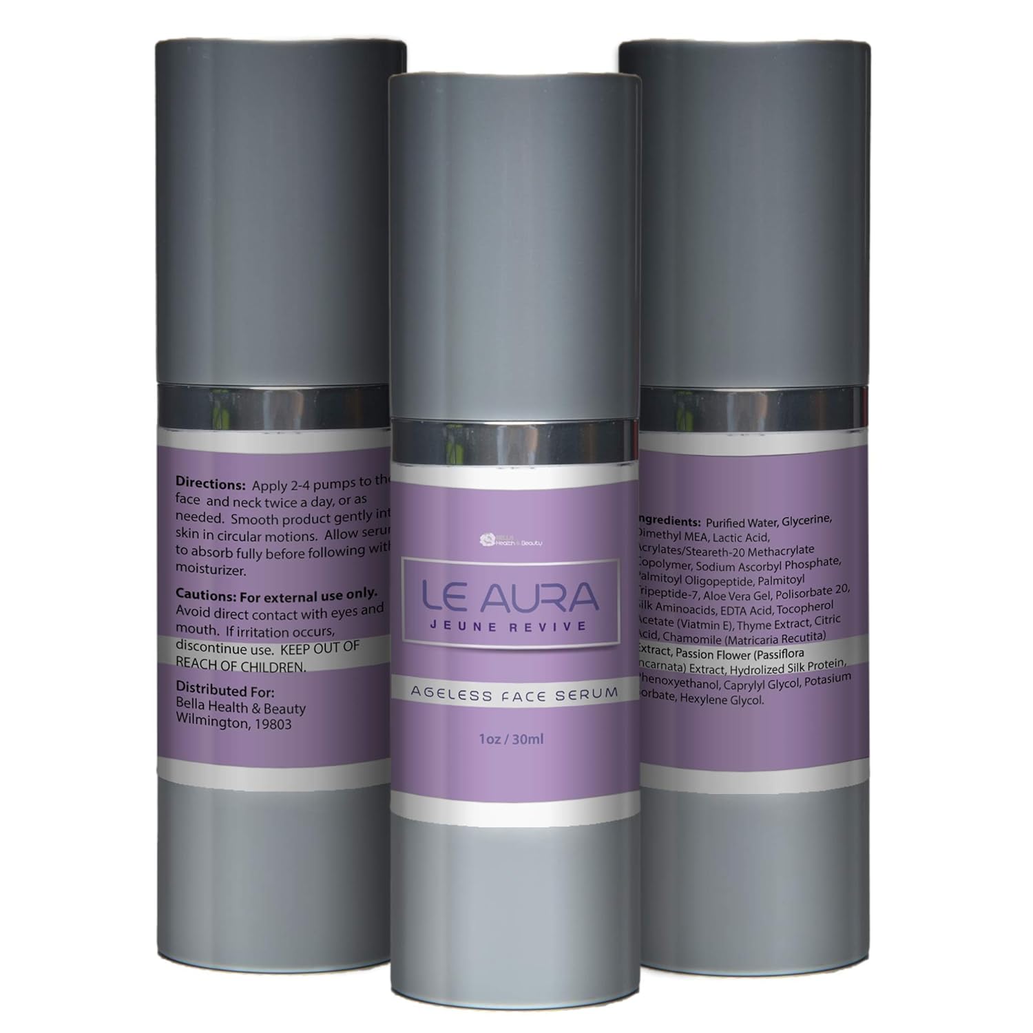 Le Aura Jeune Revive - Ageless Face Serum - AM Youth Boost - Powerful Actives - Start your day with confidence with our powerful serum treating your skin under your makeup - Love your skin