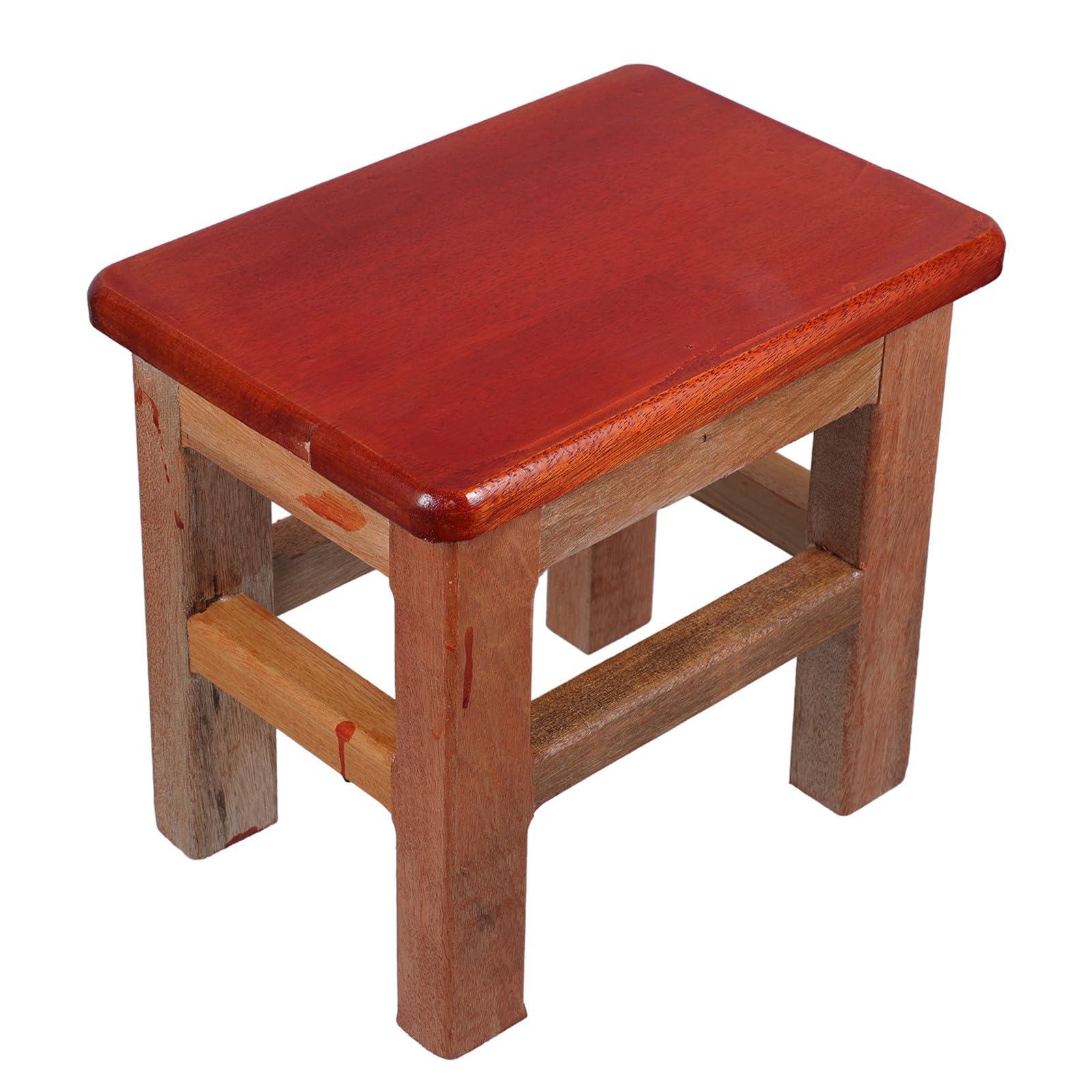 Tabouret simple en bois massif et petit banc robuste de maison