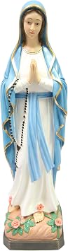 Vittoria Collection 32" Our Lady of Lourdes Blessed Virgin Mary Statue Sculpture Figure Made in Italy Indoor Outdoor Garden