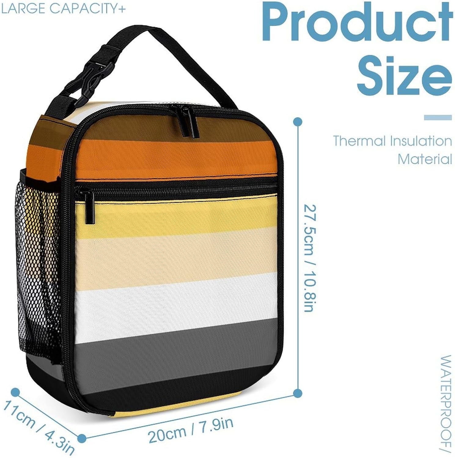 Bear Gay LGBTQ Flag Novelty Backpack Set with Lunch Bag Pencil Cases image 4