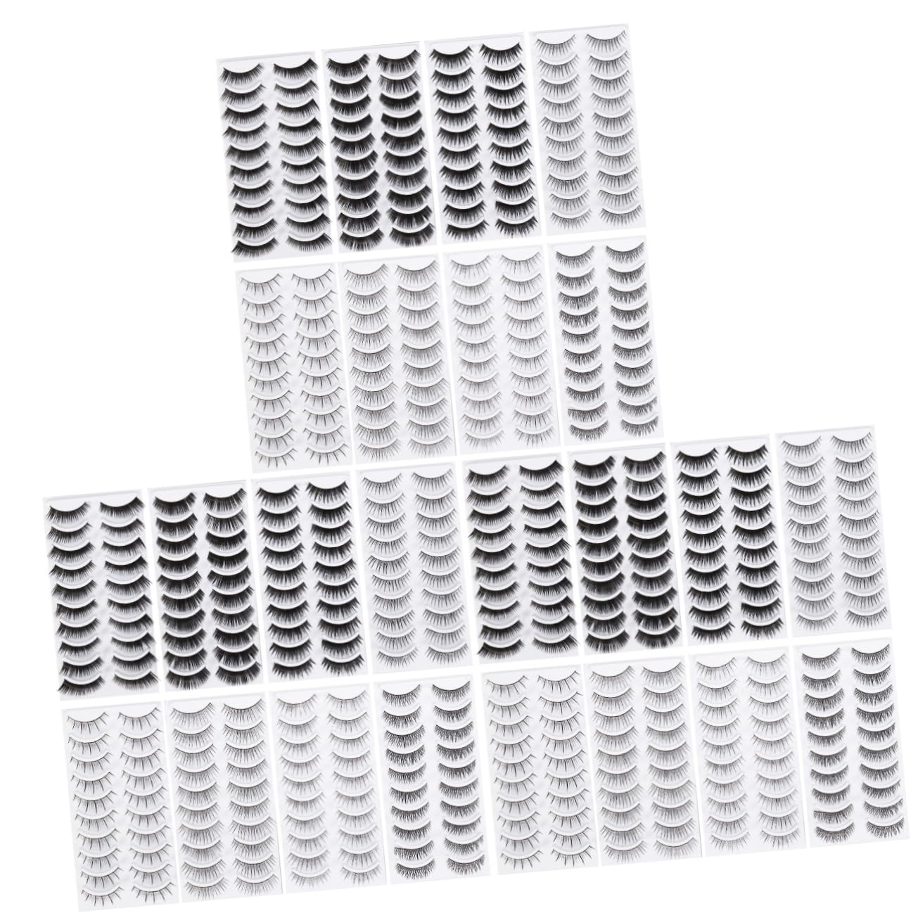 Didiseaon 240paia Eyelashes Wispy Cat Eye Faux Lashes for Women Thick Clusters for Everyday Makeup and Special Occasions