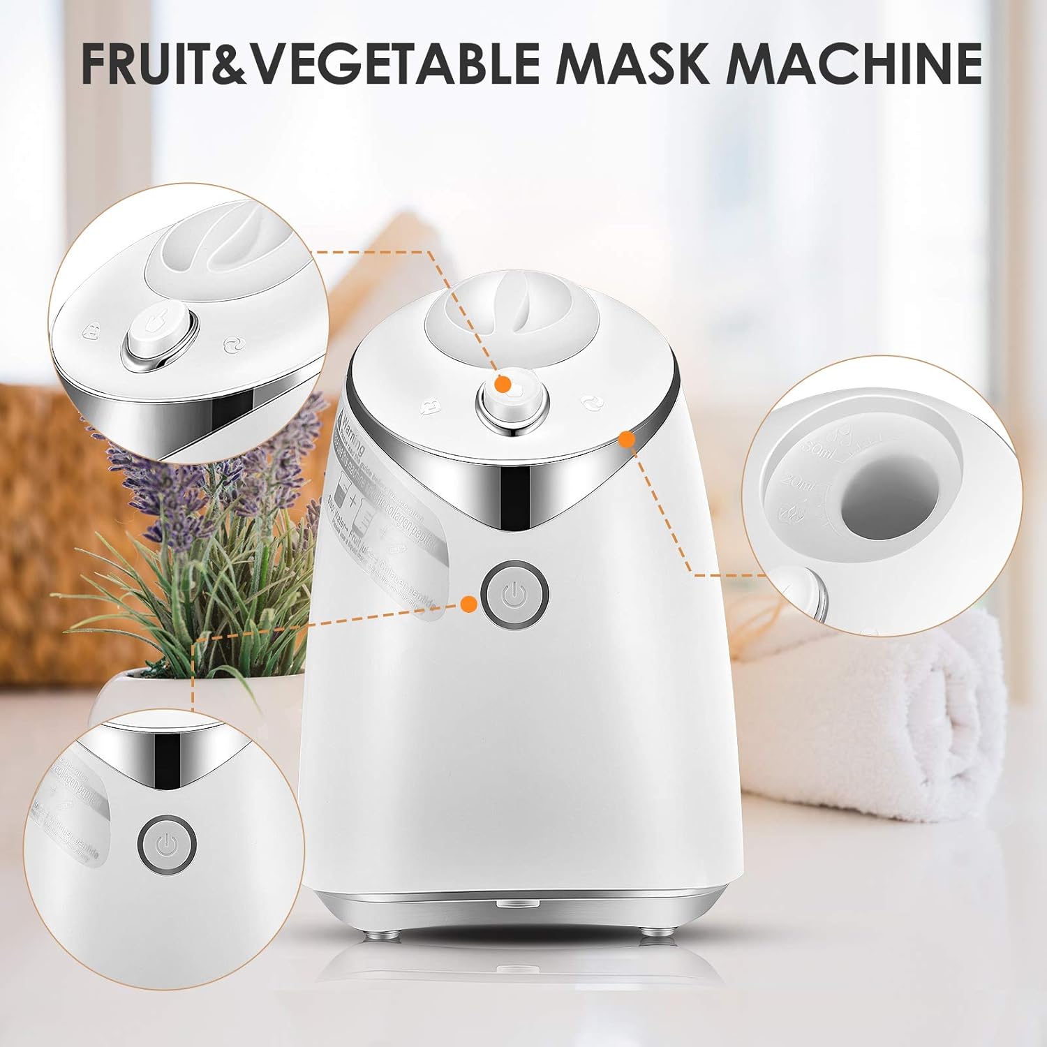 Face Mask Maker, TOPQSC Face Mask Machine with 30 Pcs Collagen, Smart
