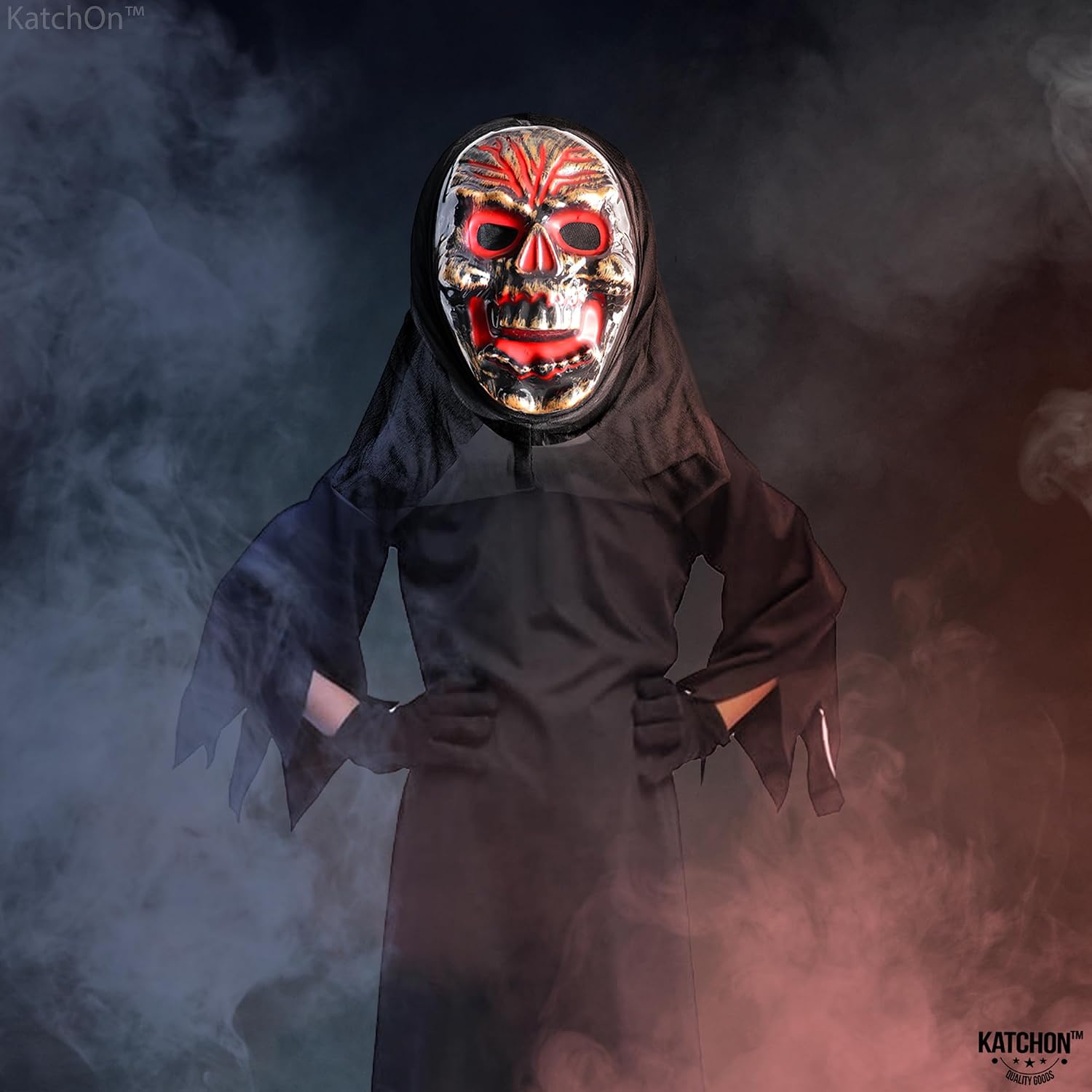 KatchOn, Scary Masks for Halloween - Free Size | Halloween Ghost Face Masks for Halloween | Scary Halloween Mask for Men | Horror Halloween Masks for Adults | Ghostface Mask for Halloween Theme Party