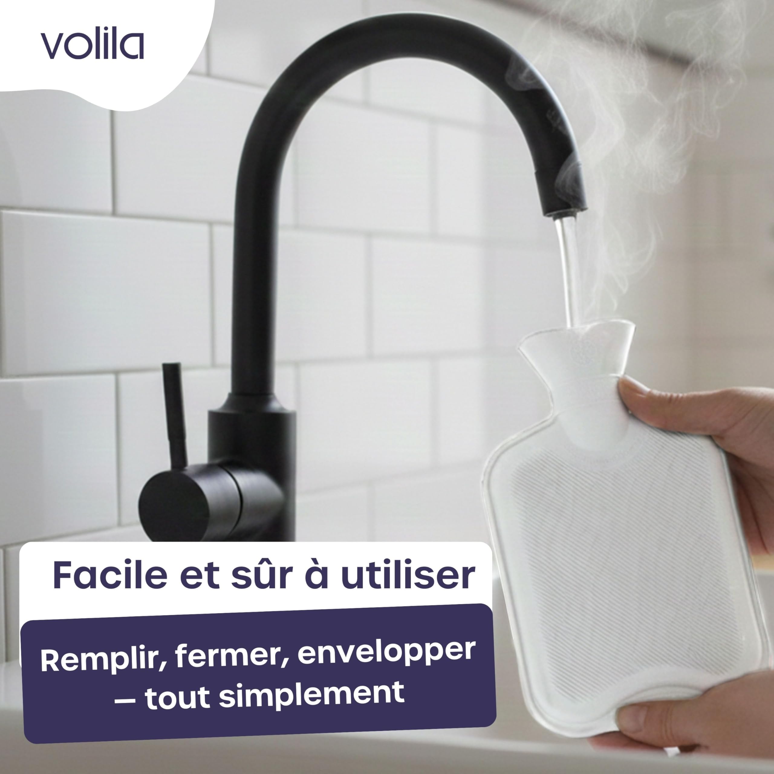 Bouillotte Ceinture d'Eau Chaude - 1,5L Ceinture Bouillotte de Luxe, Douce et Portable pour Soulager les Douleurs Menstruelles (Blanc)