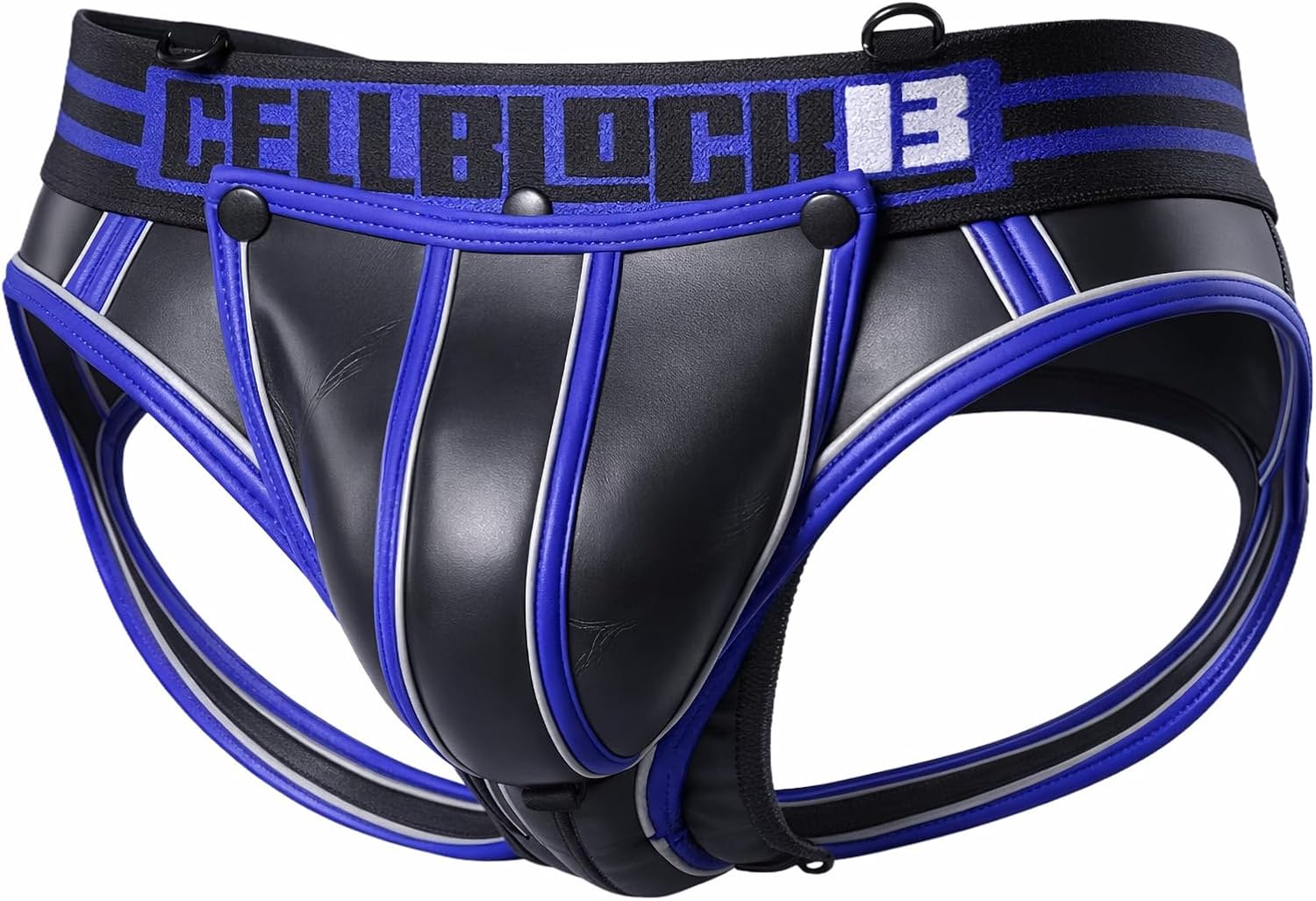 CELLBLOCK 13 - Mens Jockstrap Underwear - Mercury Jock Brief w/C-ring + Removable Pouch Blue