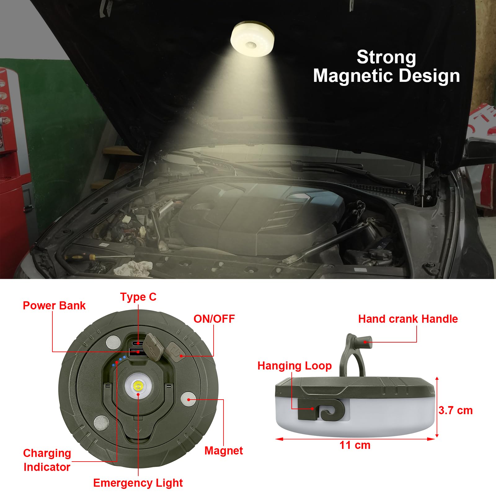Anyingkai Catena Luminosa Portatile, 10m Luci a Corda LED per Campeggio e Viaggi Esterni