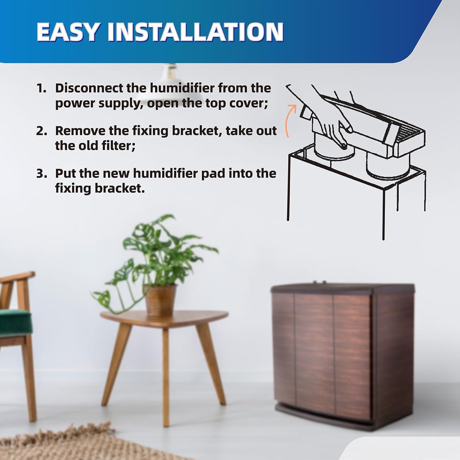 Ximoon HDC12 Humidifier Wick Filters | HDC-12 Replacement HD13030 HD1303 HD14060 HD1406 HD13050 HD1305 HD1407,Humidifier Filters 14911 32-14911 ES12-4 Pack