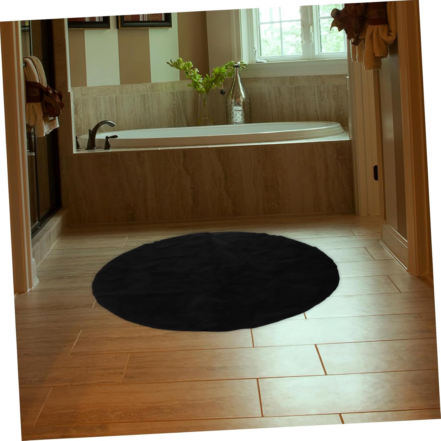 Mat for Bathtub Small Round Rug Pad Hot Tub Protective Rug Non-Slip Round