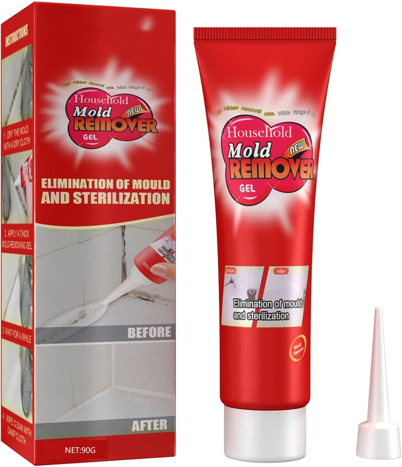 BITTZOOT Home Remover Gel,Magic Mold Remover Gel,Household Washing Machine Cleaner for Washing Machine Grout, Kitchen Sinks, Walls, Tiles, Grout, Bathrooms, Washing Machine and Refrigerator Strips (B0DGLFPJ7G) Amazon Price History, Amazon Price Tracker
