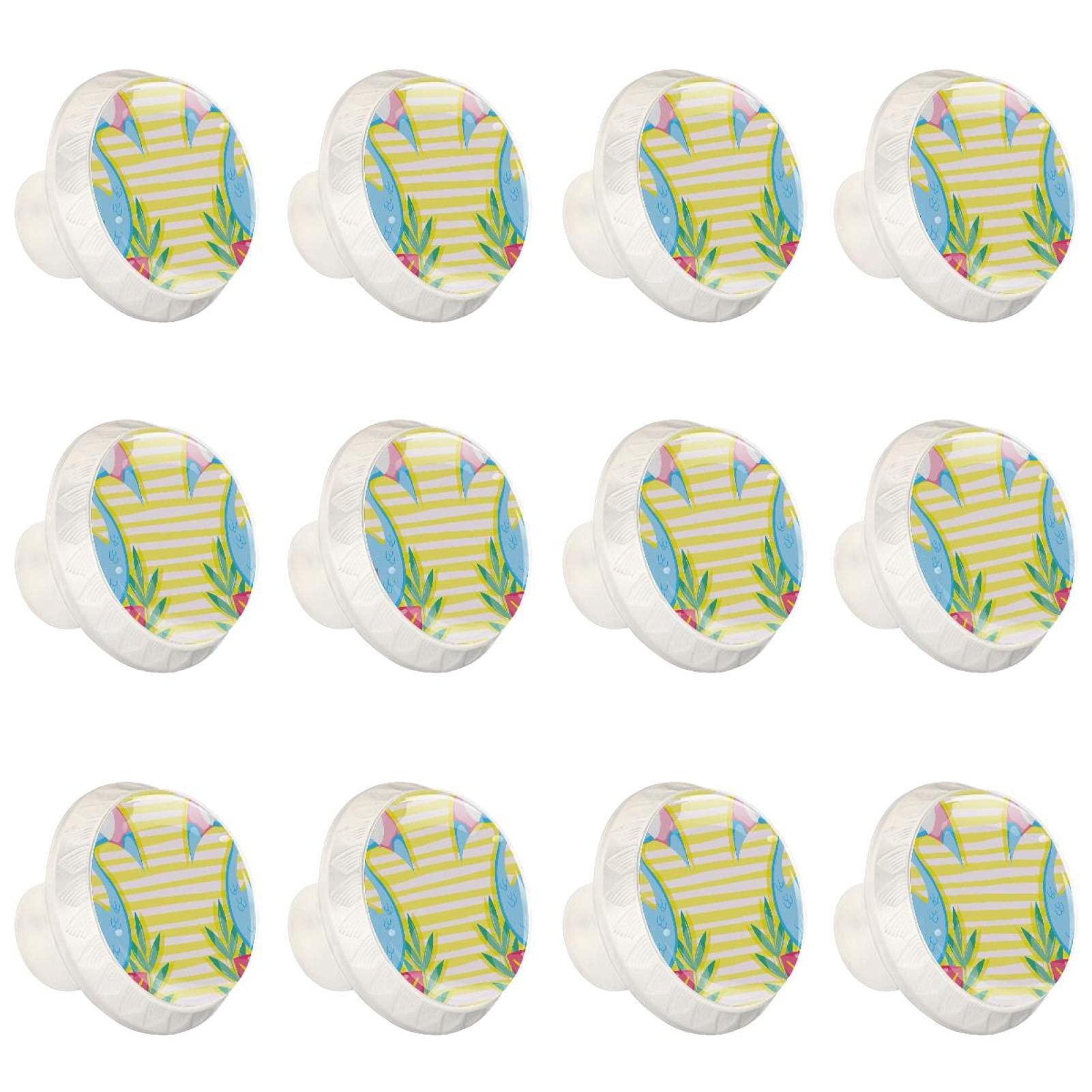 Boutons de cuisine ronds poignée placard commode pour remplacer boutons usés flamant rose x12