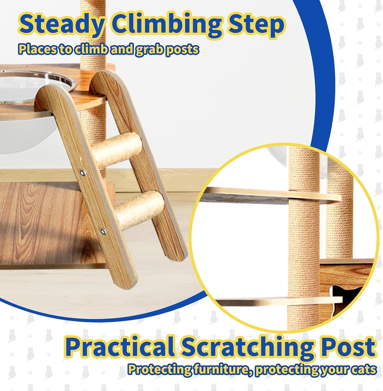 review Cat Tree, Wooden Cat Tree, 6 Multi-Level Jumping Platforms Wood Cat Tree, Modern Cat Tree Tower with 12 Scratching Posts, Space Capsules, Condo, Climbing Step, 59.6'' Cat Trees for Indoor Large Cats