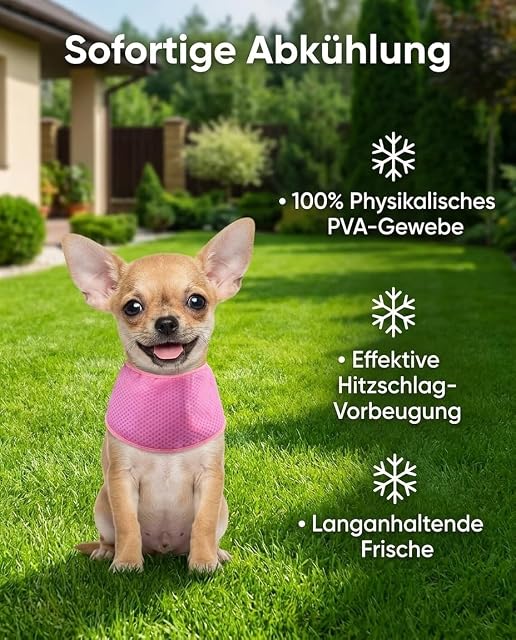 Foto 3 de 7 de KERYBW Collar Refrescante para Perros, Pañuelo Refrescante para Perro, Pañuelo de Hielo para Perros