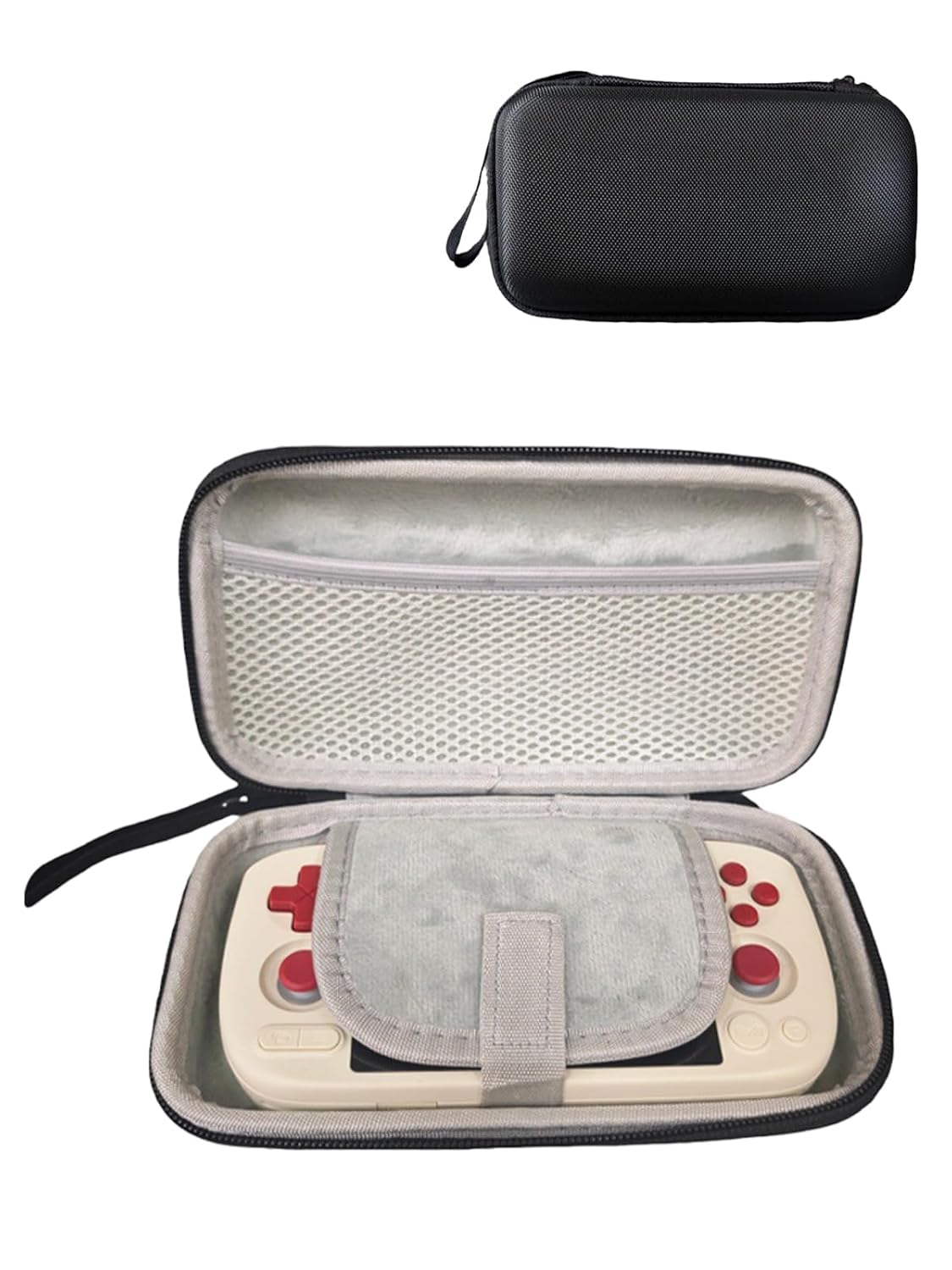 ZBAGUG for AYANEO Pocket AIR Mini Game Console protective case, shockproof and waterproof, with hand strap and mesh pocket, portable multi-functional storage bag, Black