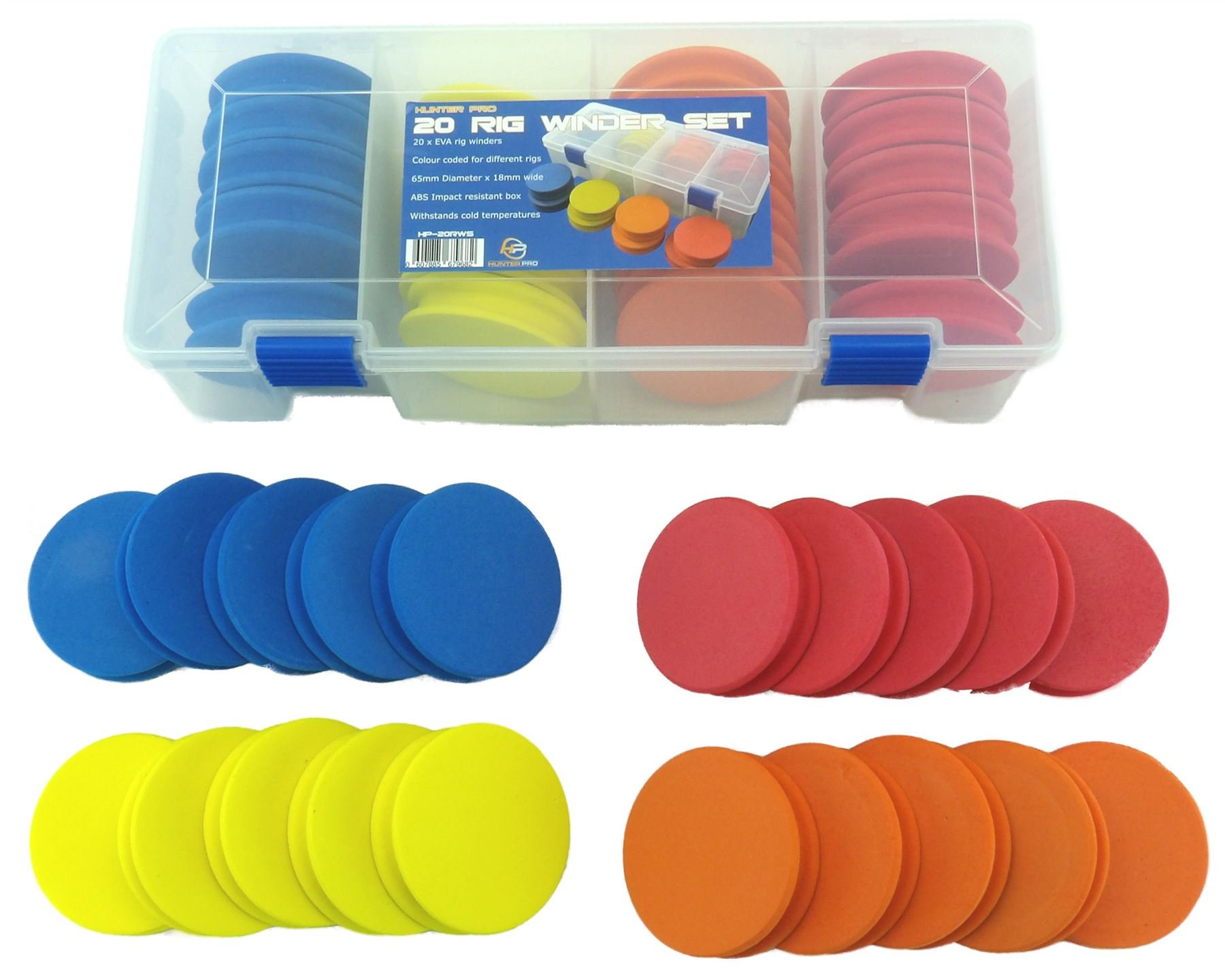 Hunter Pro FISHING RIG WINDER SET & BOX WITH 20 SEA COARSE RIG WINDERS